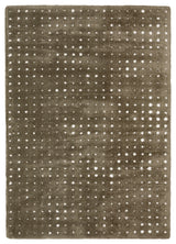 Greer Transitional Geo Dots Mink Brown/ Ivory Area Rug, 2' x 3'