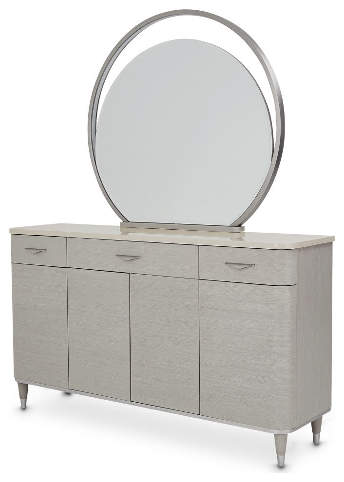 Eclipse Sideboard with Mirror - Moonlight Gray