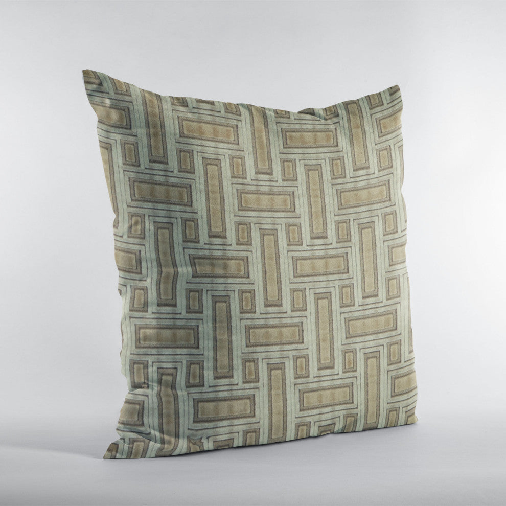 Bronze Stony Cut Velvet, Some Sparkle To It Luxury Throw Pillow, 16"x16"