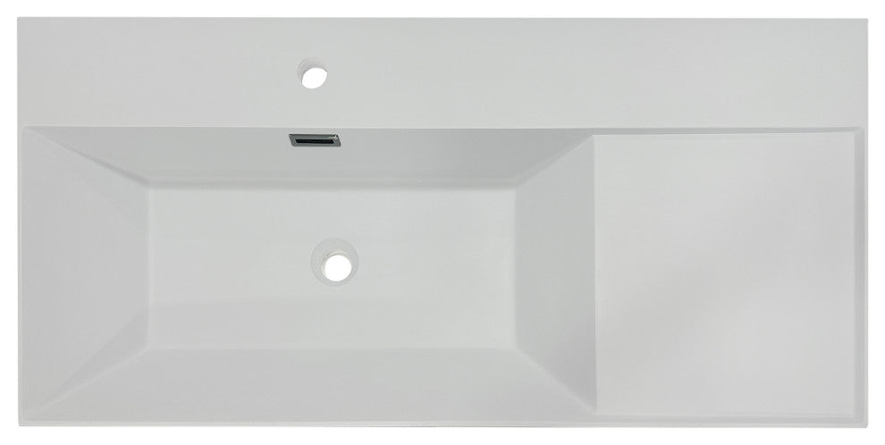 39" Composite Granite Sink Top, Light Gray