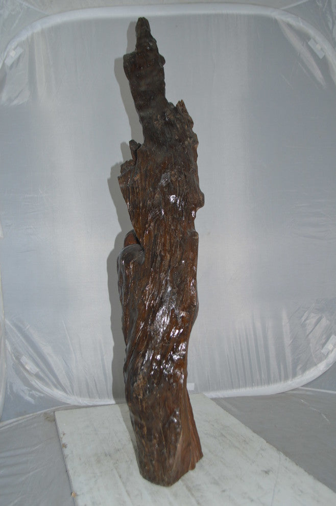 Wood Carved Buddha CC4 -  Size: 15"L x 10"W x 45"H.