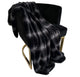 Plutus Black Graphite Furever Faux Fur Luxury Throw Blanket, Throw 60"W x 96"L