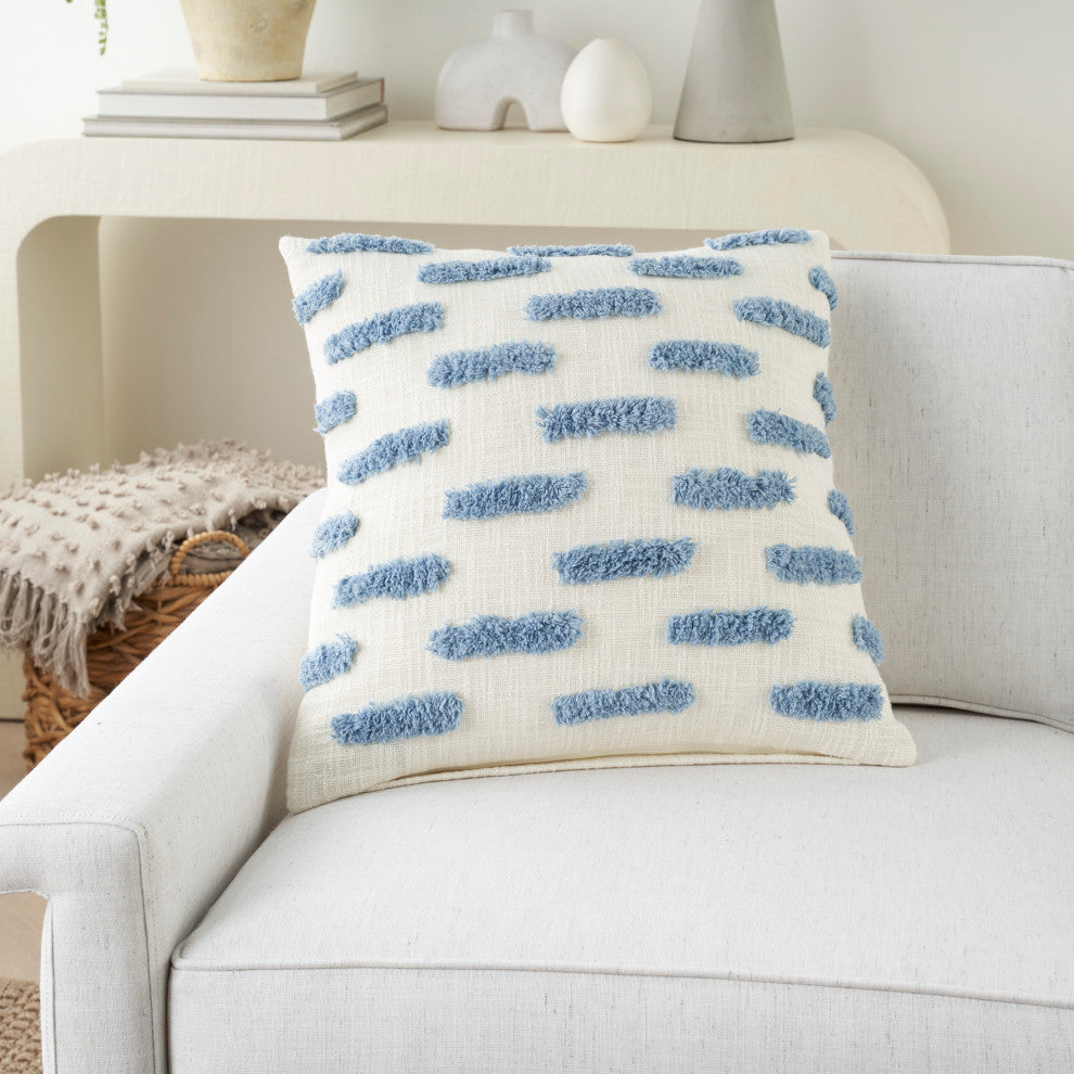 Mina Victory GC576 Throw Pillow, Ocean, 18"X18"
