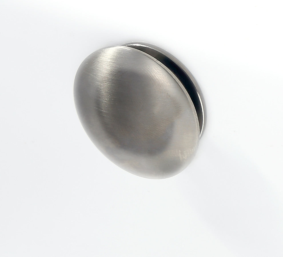 Luxier OC01-TB Round Overflow Cap Cover for Bathroom Sink, Brushed Nickel