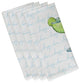 19"x19" Margarita Text Fade Happy Hour, Geometric Print Napkins, Set of 4, Blue