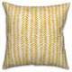 Yellow and White Modern Herringbone 18x18 Throw Pillow Cover