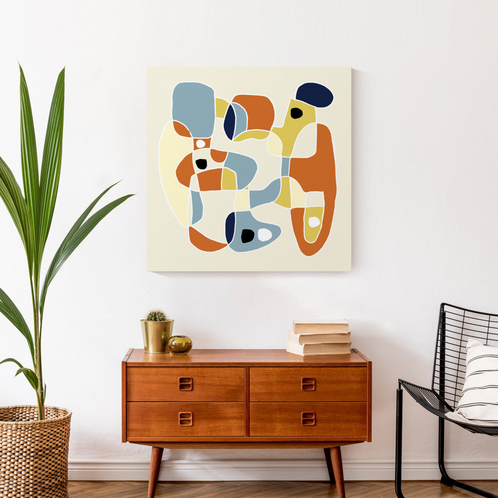 Mid Century Jumble 24x24 Canvas Wall Art