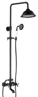 Vintage Bathroom Exposed Rainfall Shower System Handheld Shower Antique Black