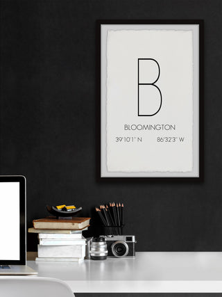 "B Bloomington" Framed Painting Print, 8x12