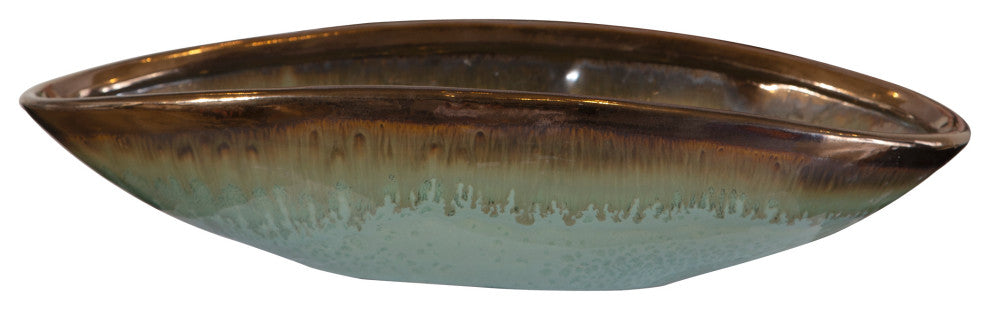 Uttermost Iroquois Green Glaze Bowl