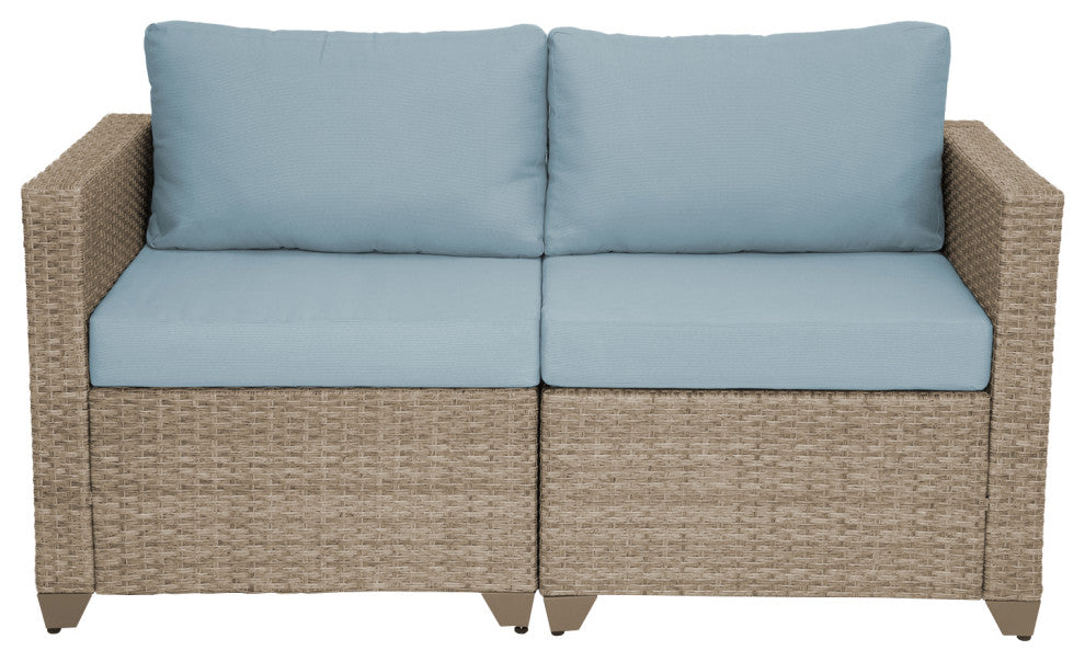 Maui 3-Piece Outdoor Sectional Sofa, Natural Aged Wicker
