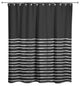 Sketch Stripes Shower Curtain, Black and White
