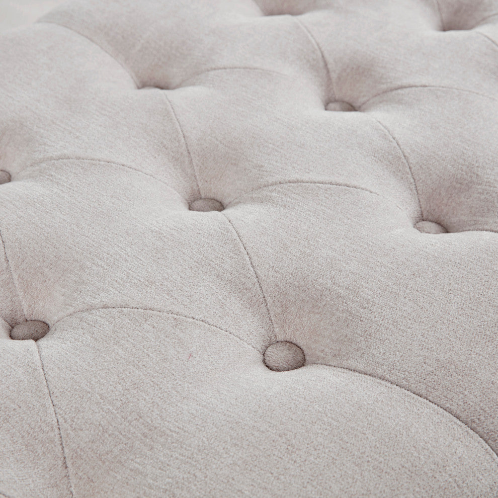 Madison Park Shandra Upholstered Soft Close Storage Bench, Natural