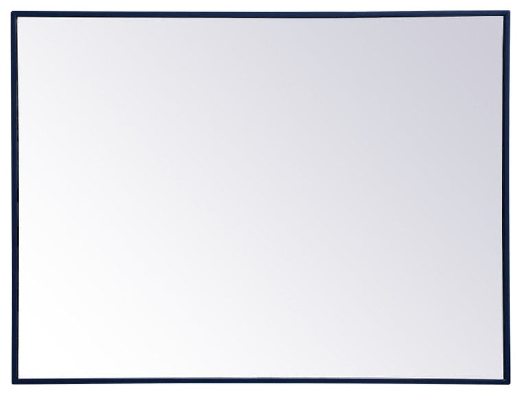 Elegant Decor MR43040BL Metal Frame Rectangle Mirror, 30"x40", Blue