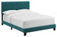 Amira Full Upholstered Fabric Bed, Teal