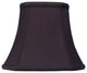 Cut Corner Rectangular Bell Silk Shade, Black