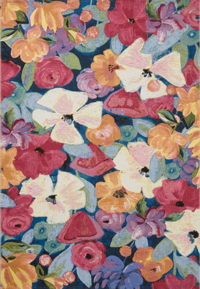 Loloi II Botanical Navy/Multi 6'7"x9'4" Area Rug