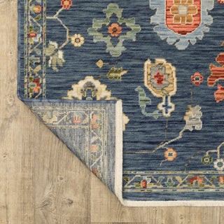 Leoness Vintage Traditional Blue/ Multi Area Rug, 3'3" x 5'