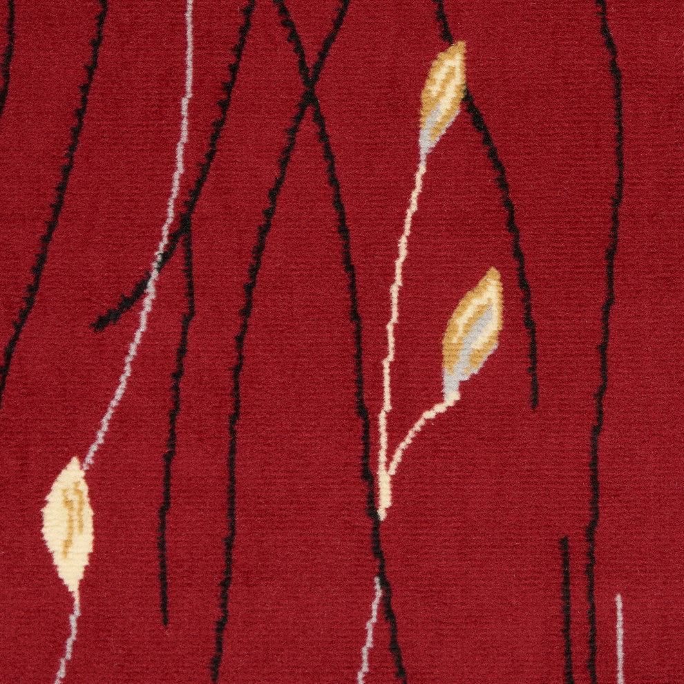 Nourison Grafix 8' x Round Red Contemporary Indoor Area Rug