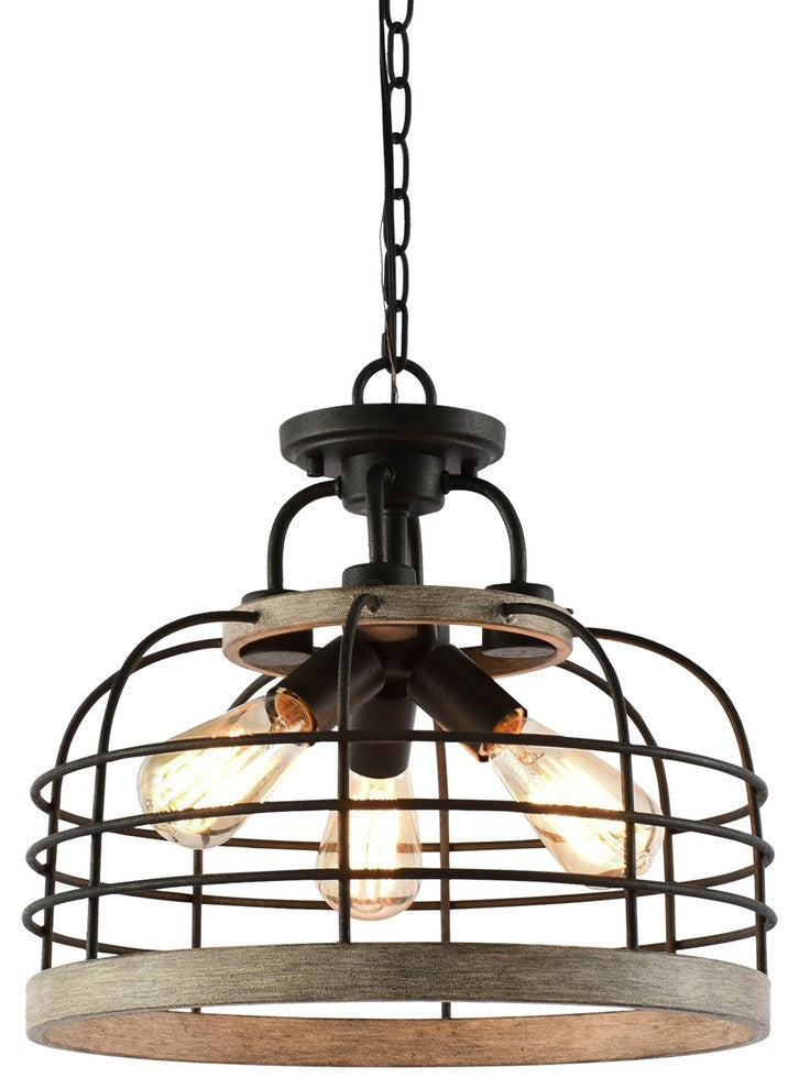 Kira Home Sawyer 17" Farmhouse Semi Flush Convertible Pendant Chandelier Light