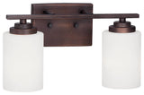Millennium Lighting Durham 2-Light 14.25" Bathroom Vanity Light, Rubbed Bronze