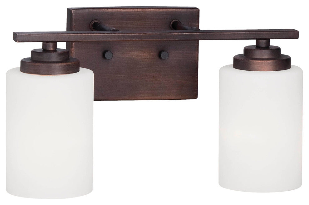 Millennium Lighting Durham 2-Light 14.25" Bathroom Vanity Light, Rubbed Bronze