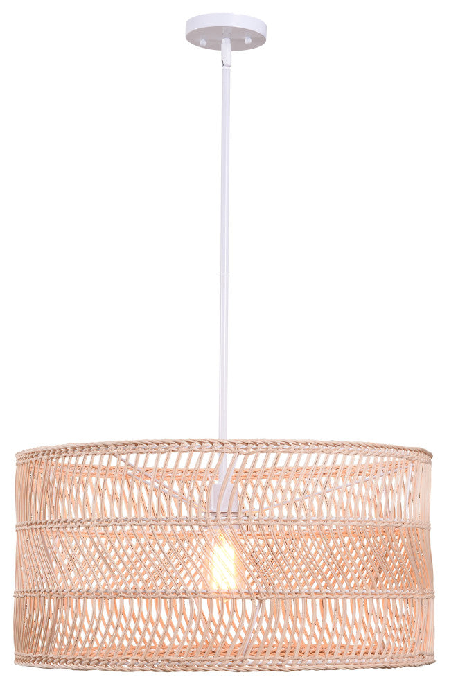 Kenroy 93530RAT 1-Light Pendant, Butler