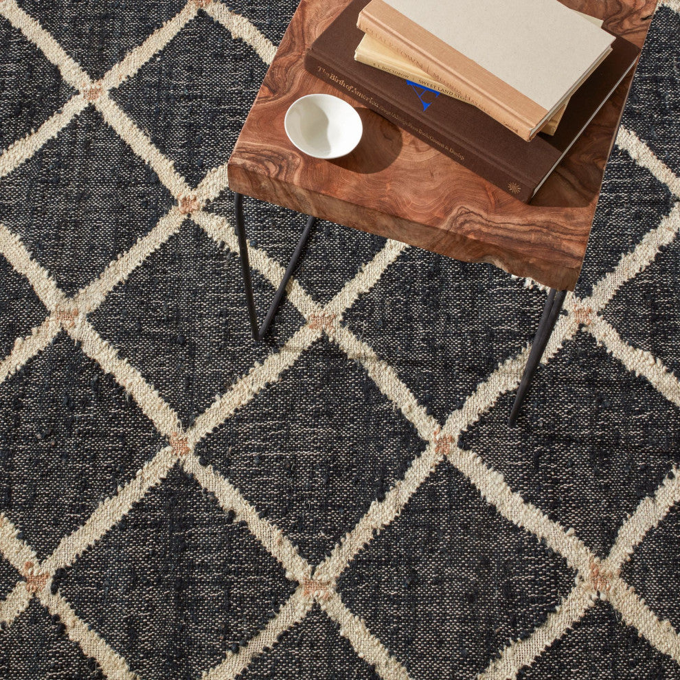 Dash & Albert Kali Black Handwoven Jute Rug, Black, 9' x 12'