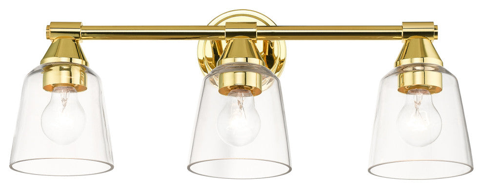 Catania 3-Light Polished Brass Vanity Sconce