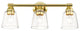 Catania 3-Light Polished Brass Vanity Sconce