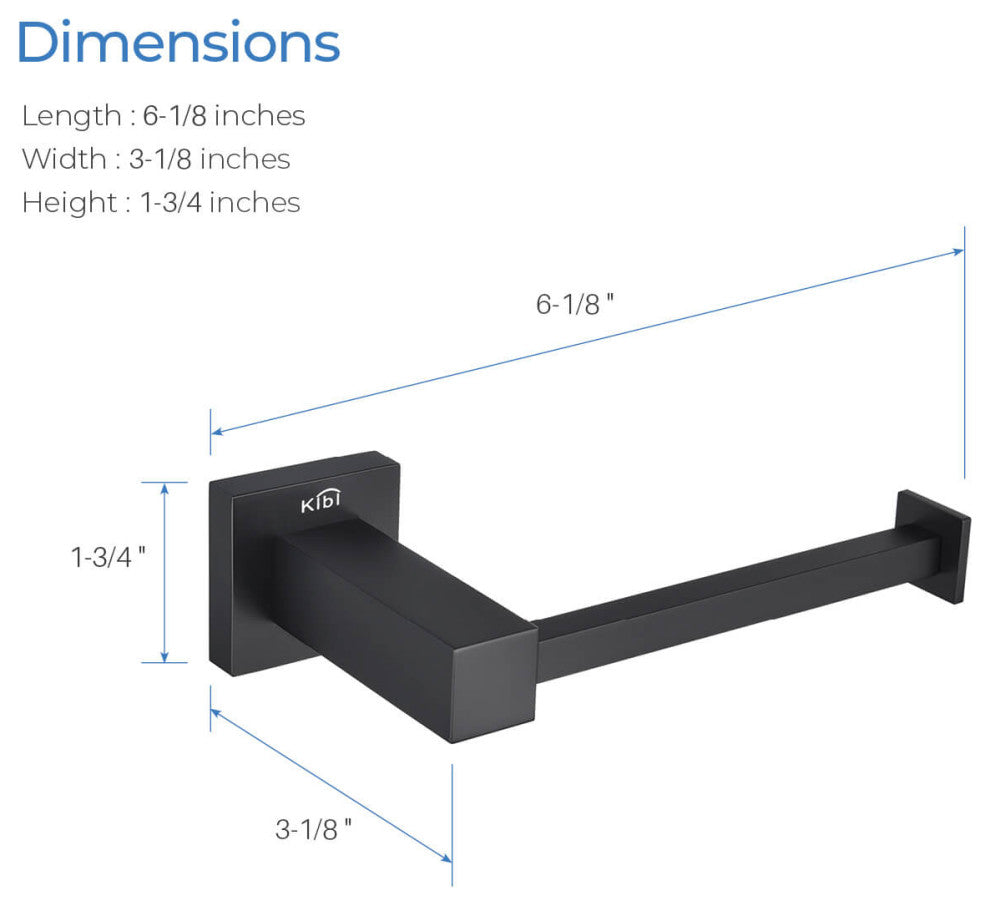 Cube Bathroom Tissue Holder KBA1502, Matte Black