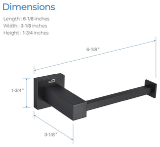 Cube Bathroom Tissue Holder KBA1502, Matte Black