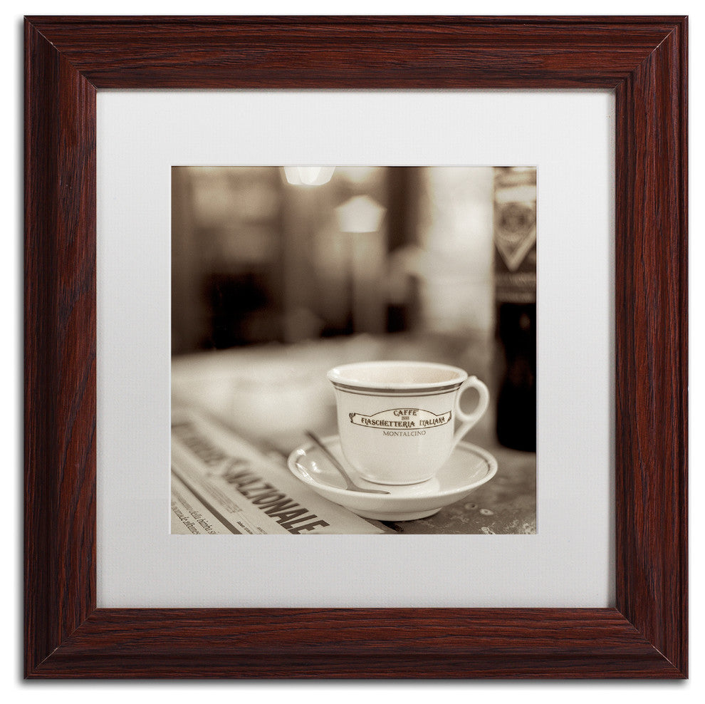 Alan Blaustein 'Tuscany Caffe II' Art, Wood Frame, White Mat, 11x11