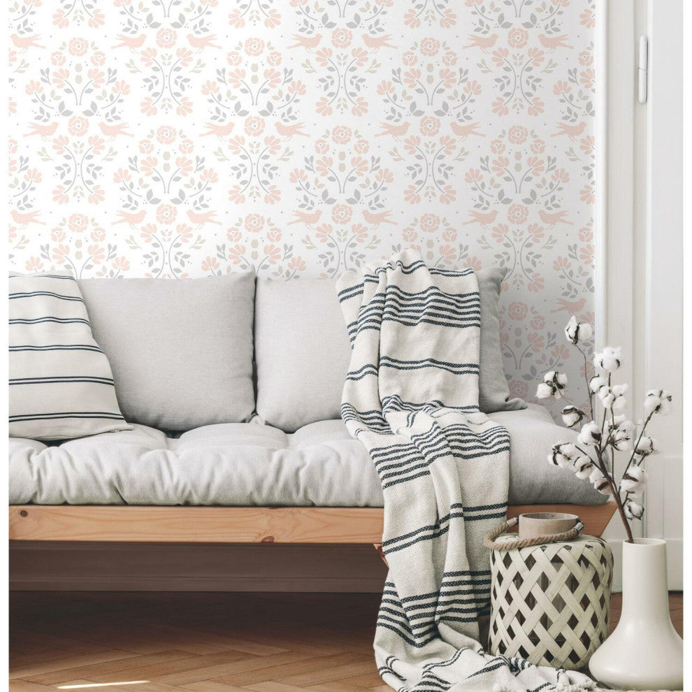 Sky Blue Rose Lindo Woodland Peel & Stick Wallpaper