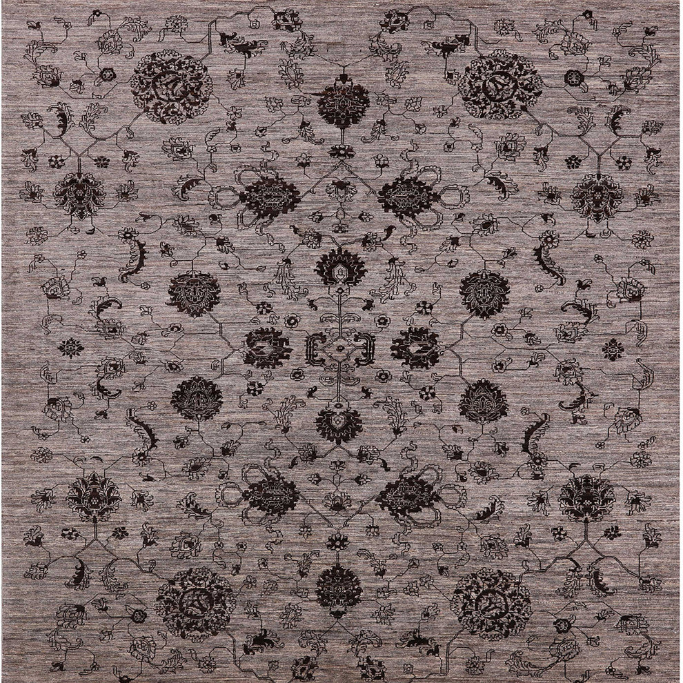 Ahgly Company Indoor Square Mid-Century Modern Area Rugs, 8' Square