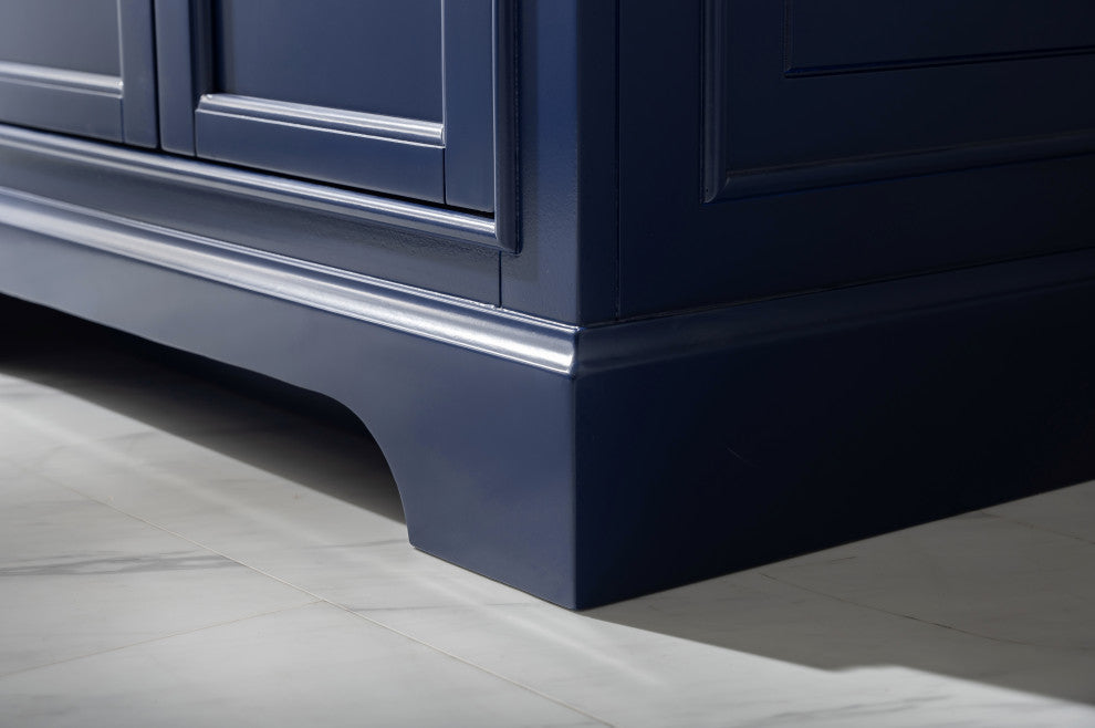 Milano Bathroom Vanity, Gray With White Quartz Top, Blue, 30", Non-Modular, Single Sink