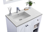 Laviva 313613-36W-MW 36" White Vanity + Matte White VIVA Stone Solid Surface To