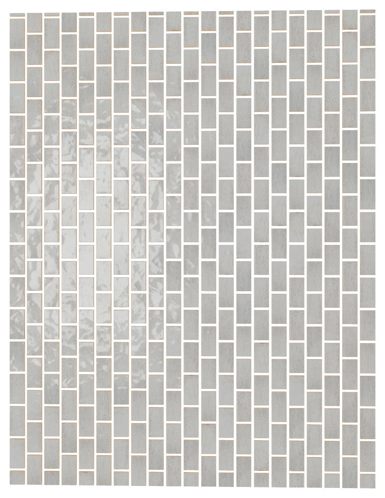 CastelloUSA Anacleto Ceramic Pressed 1"x2" Mosaic Tile, White