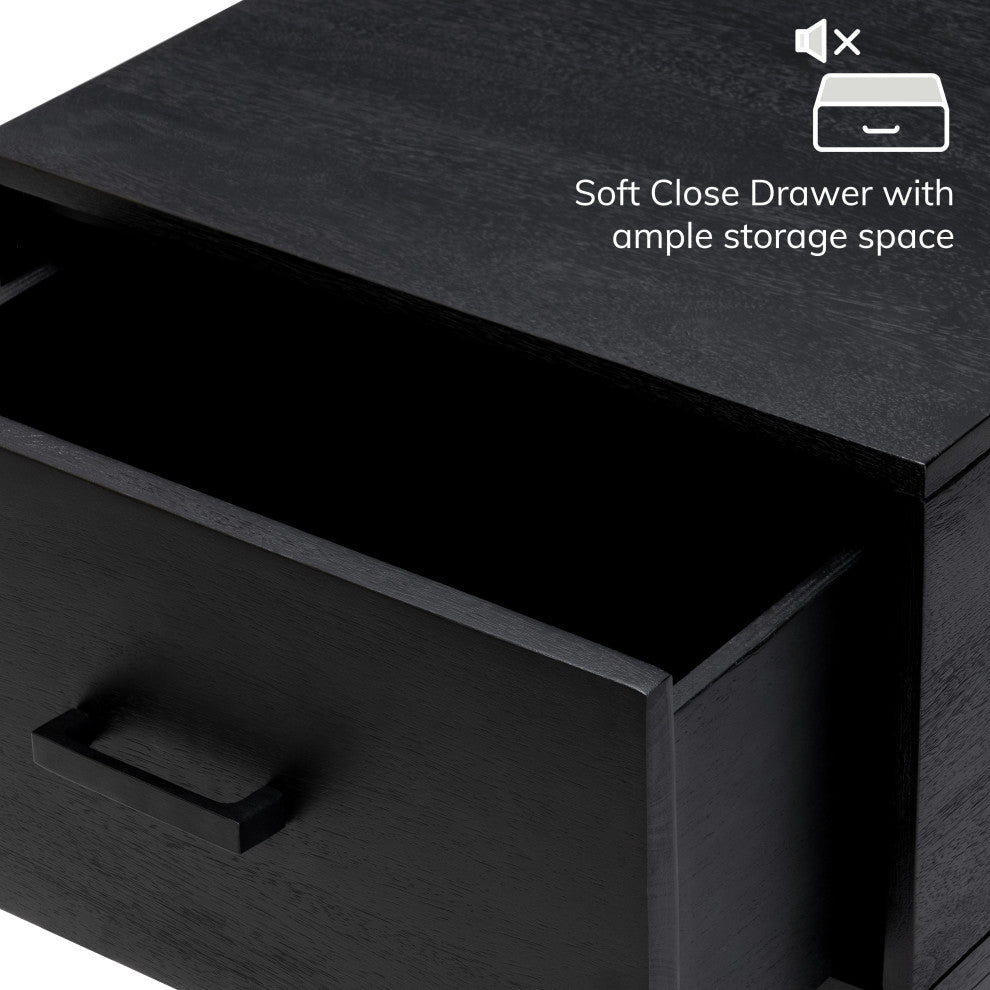 Eden Night Stand Table, Black