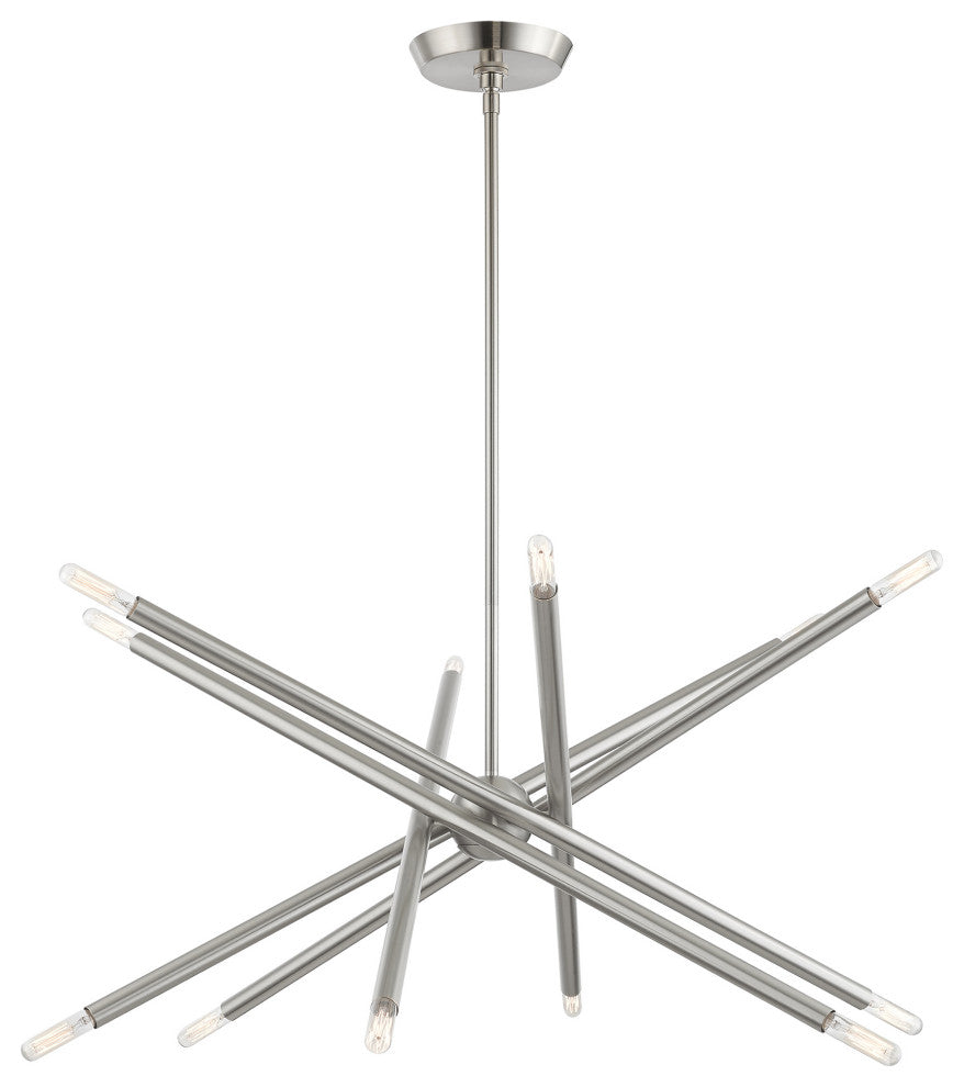 Livex Lighting Soho 12 Light Brushed Nickel Chandelier