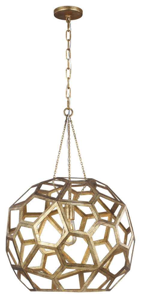 1-Light Large Pendant, Antique Gild