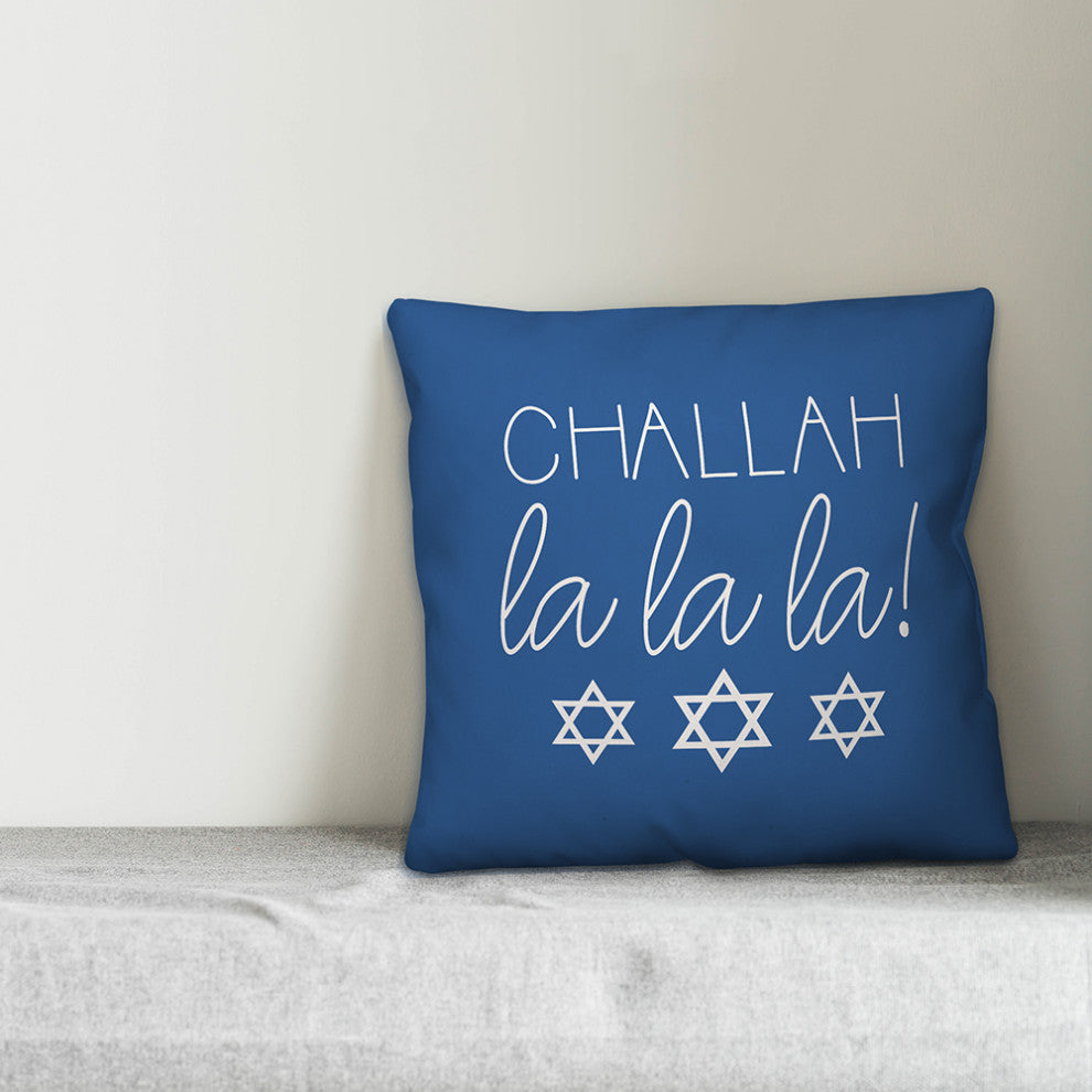 Challah La La La 18"x18" Throw Pillow
