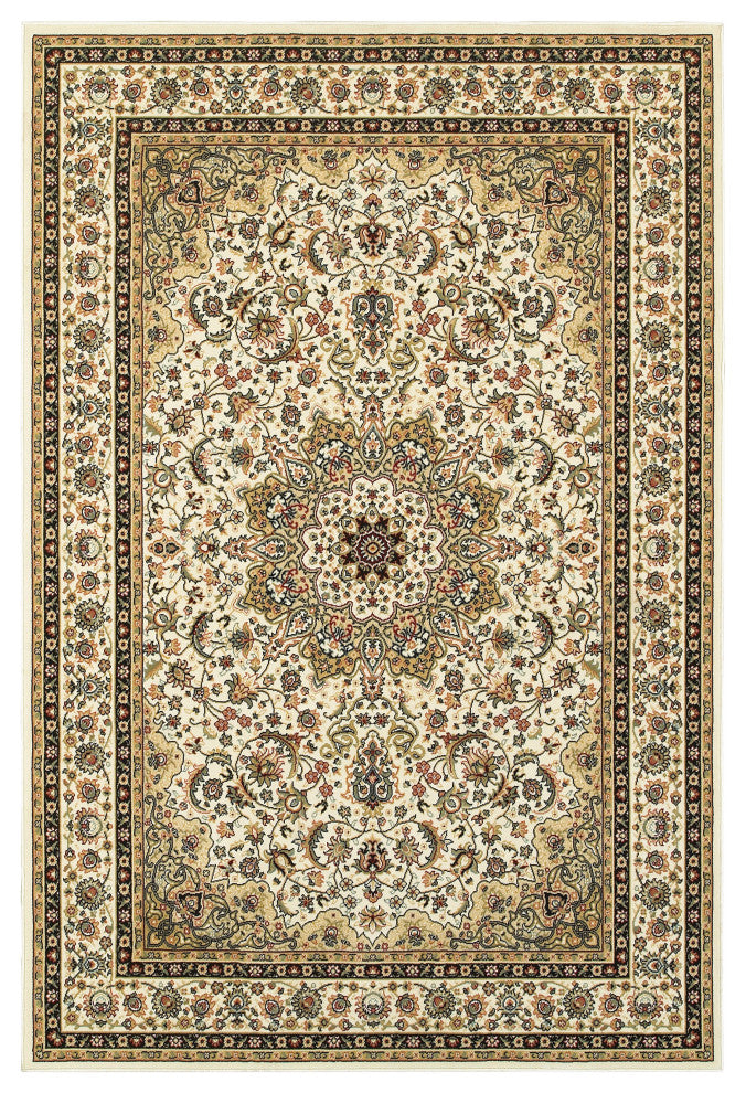 Oriental Weavers Kashan Ivory/ Beige Oriental Indoor Area Rug 3'10"X5'5"