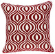 HomeRoots 20" x 0.5" x 20" Transitional Red and White Pillow Cover