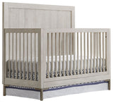 Beck 55"W Wood Convertible Crib, Gray