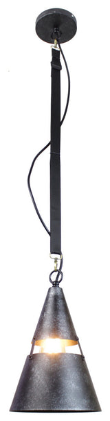 Yalit Industrial 1-Light Black Cone Pendant