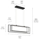 Jestin 46" LED Linear Chandelier, Matte Black