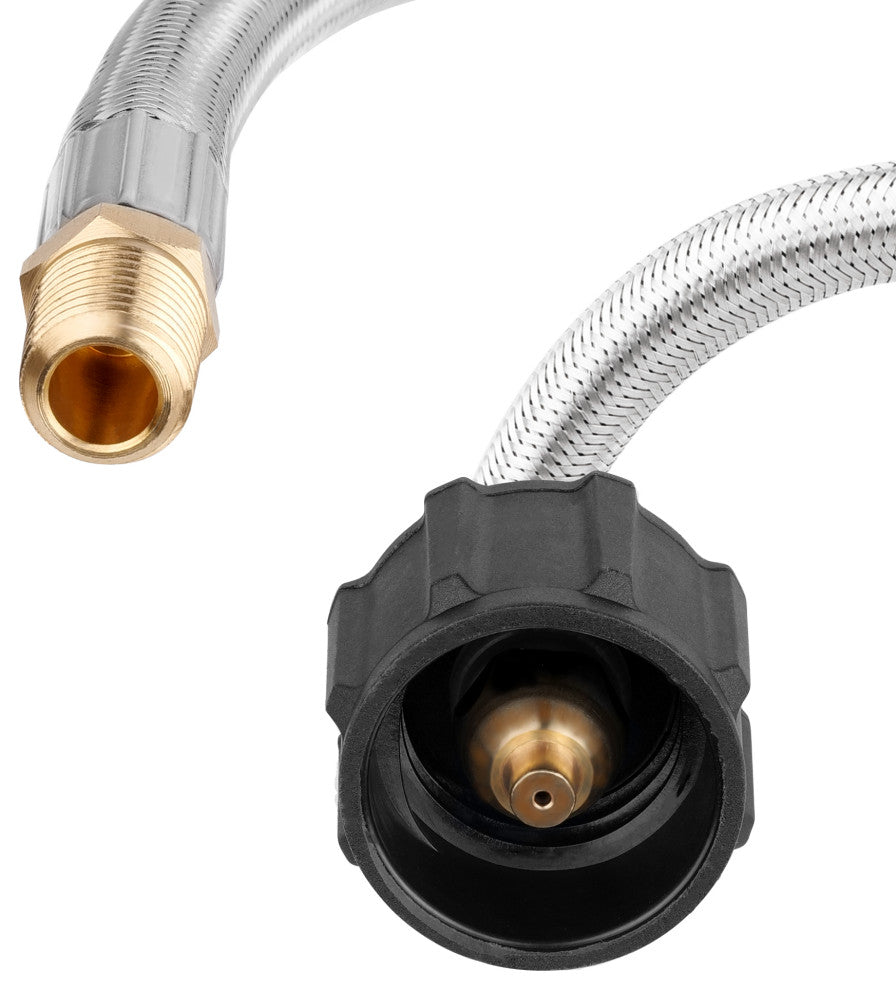 2 Pieces 12 inch 1/4-inch NPT Stainless Braided Pigtail RV Propane Hose