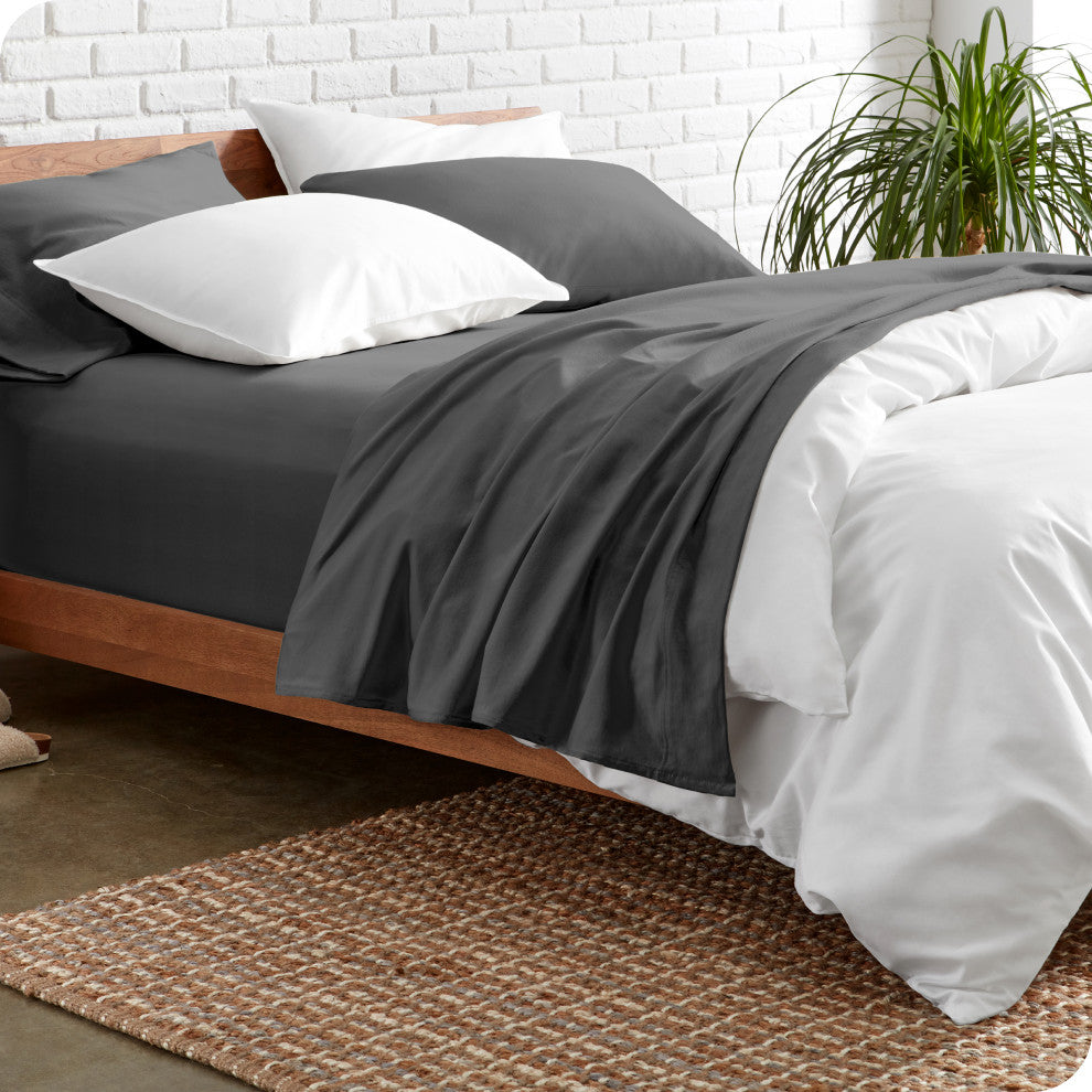 Bare Home 1800 Microfiber Sheet Set, Gray, California King