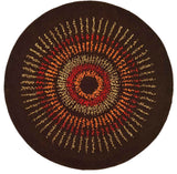 Safavieh Soho soh719b Polka Dots Rug, Brown/Gold, 6'0"x6'0" Round